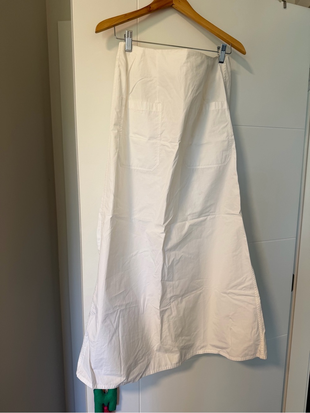 TOTEME Tie-Waist Midi Skirt in White - Picture 2 of 5